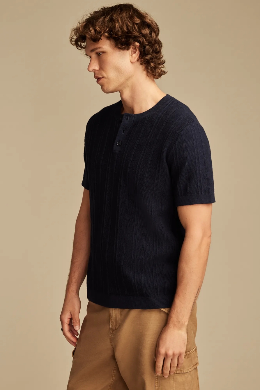 SHORT SLEEVE HENLEY SWEATER, image 5