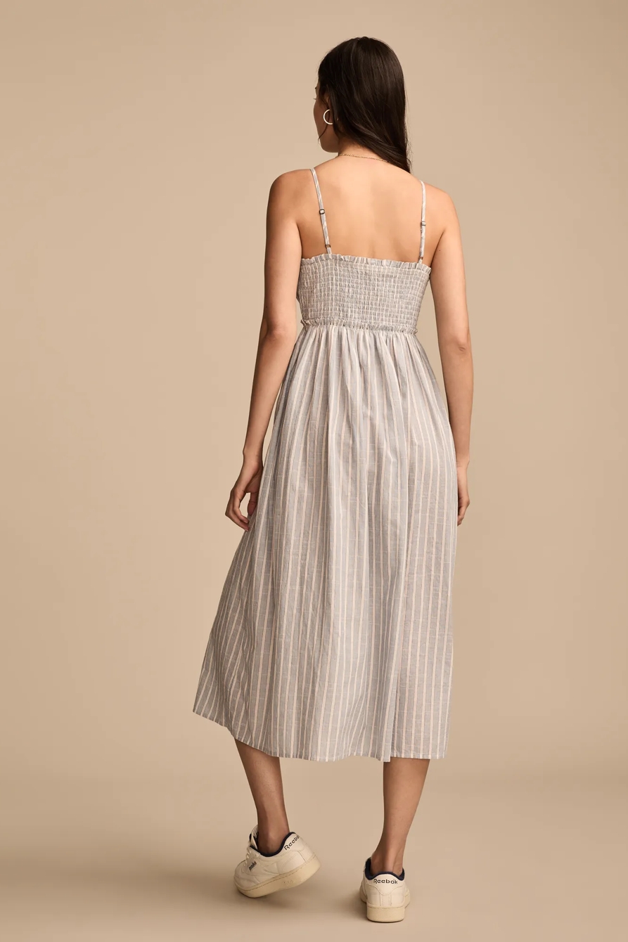 CORSET POPLIN MIDI DRESS, image 5