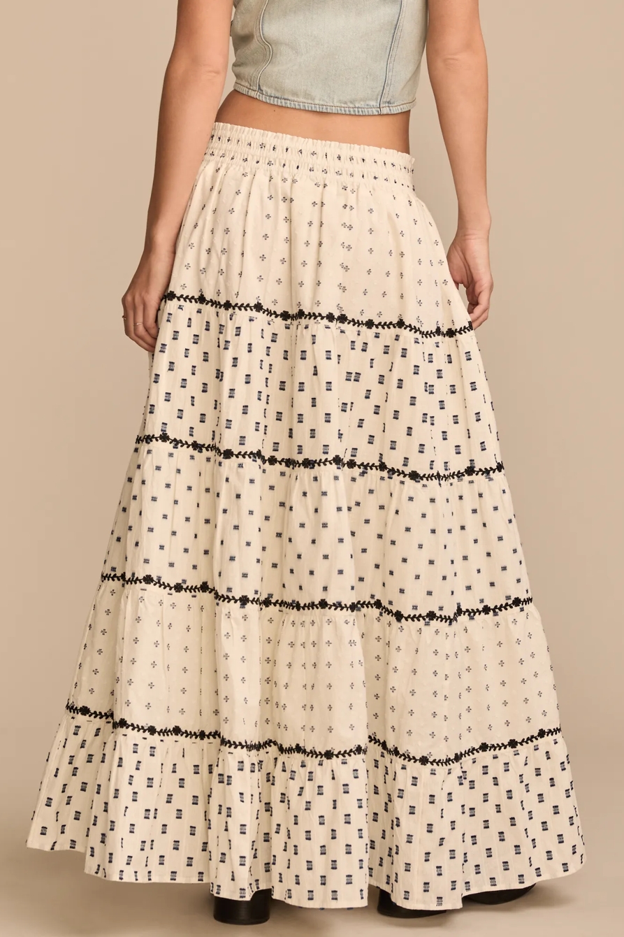 TEXTURED PATCHWORK MAXI SKIRT, image 5