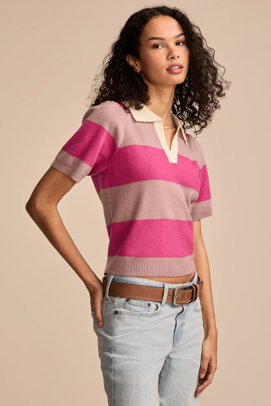 STRIPED POLO SHORT SLEEVE TEE, image 4