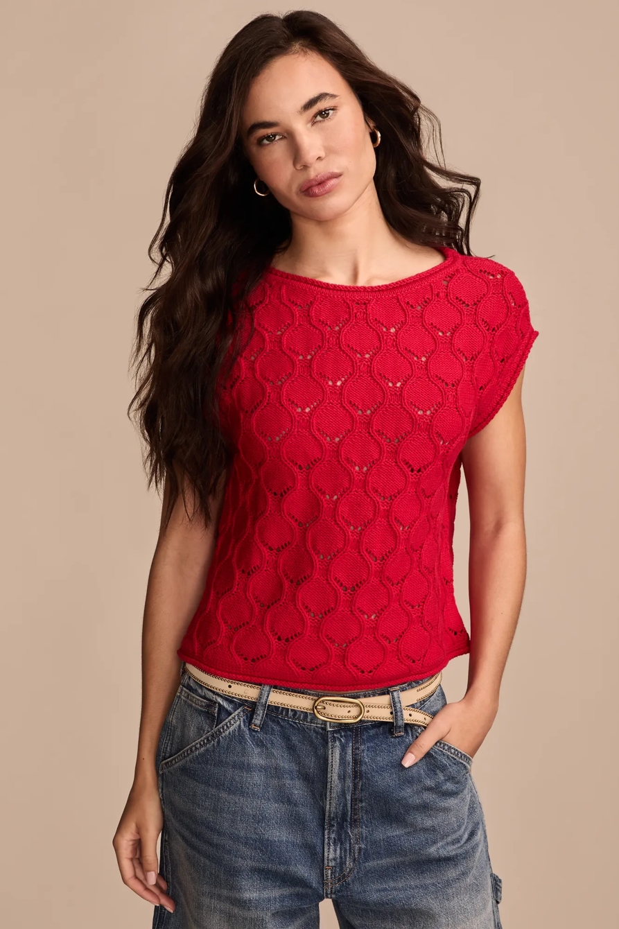 POINTELLE BOBBLE SWEATER VEST, image 3