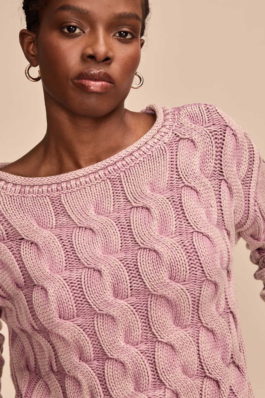 CABLE SWEATER PULLOVER, image 2