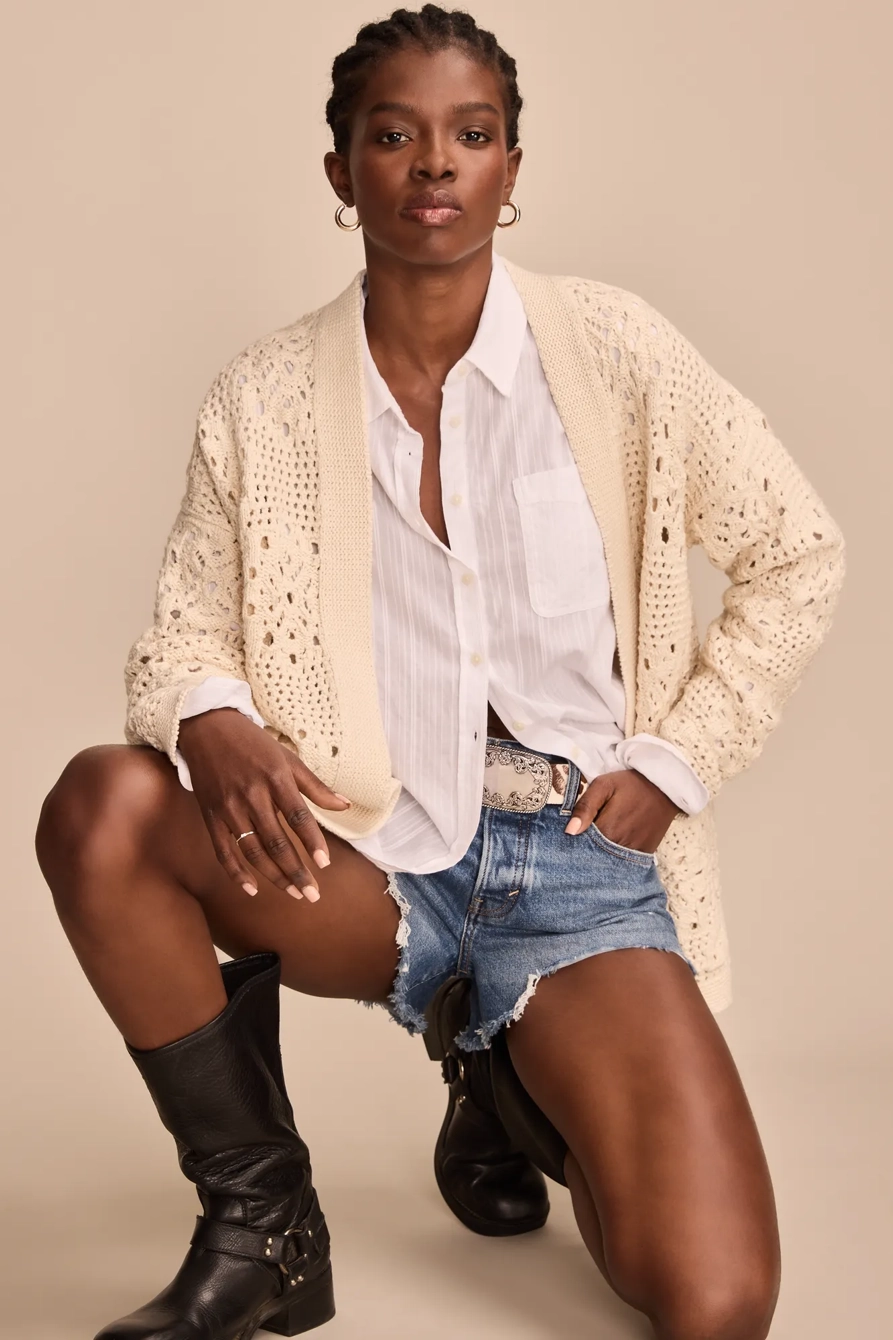 MIXED STITCH CARDIGAN