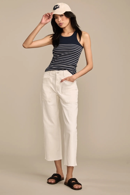 LUCKY LEGEND PATCH POCKET WIDE LEG CROP, image 1