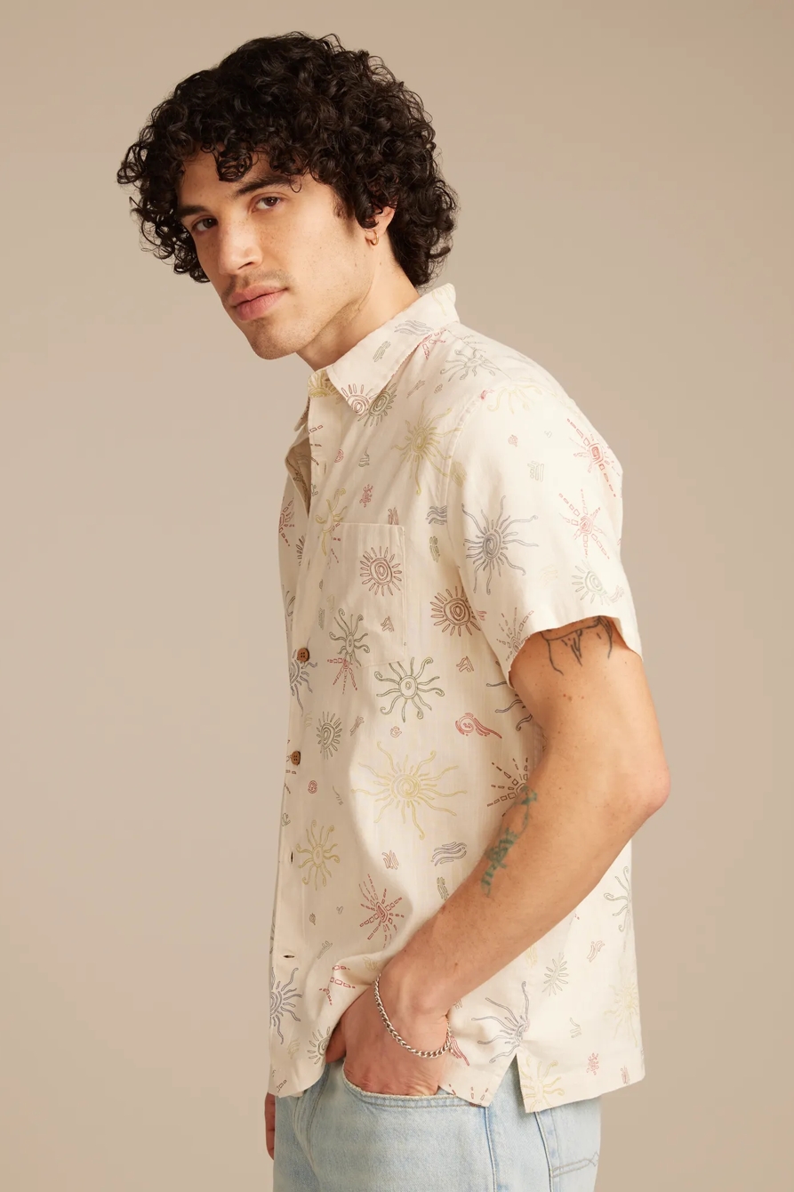PRINTED SLUB PLAYA SHORT SLEEVE SHIRT, image 4