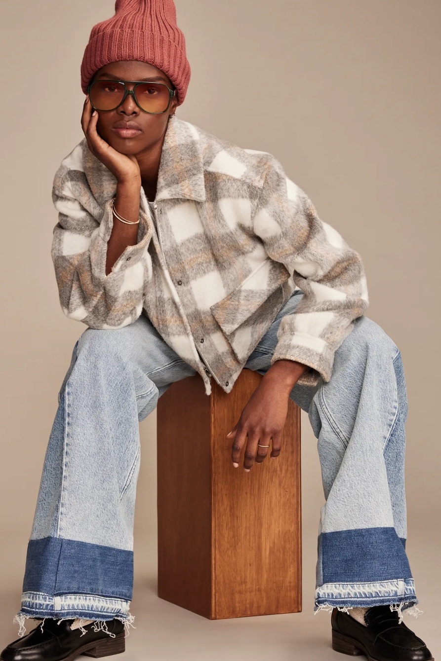 CROPPED PLAID JACKET, image 2