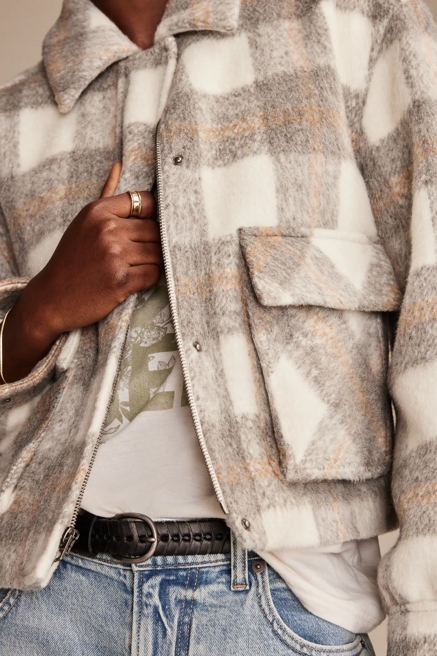 CROPPED PLAID JACKET, image 3