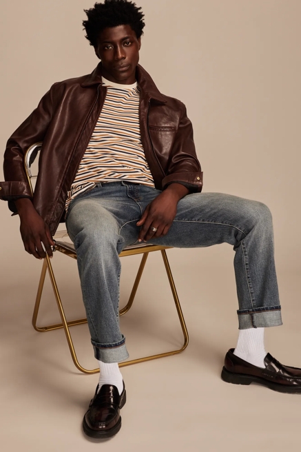 SUPIMA STRIPE CREW TEE, image 2