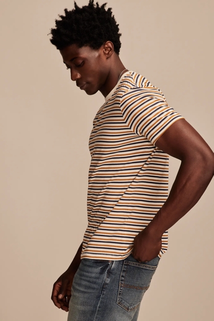 SUPIMA STRIPE CREW TEE, image 4