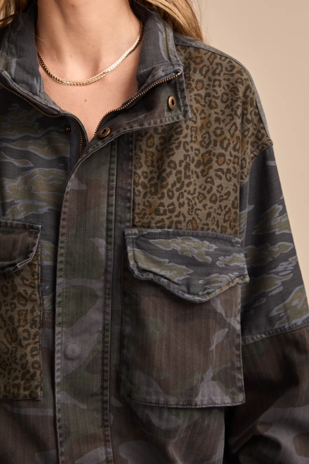 PATCHWORK CAMO CROPPED JACKET, image 2