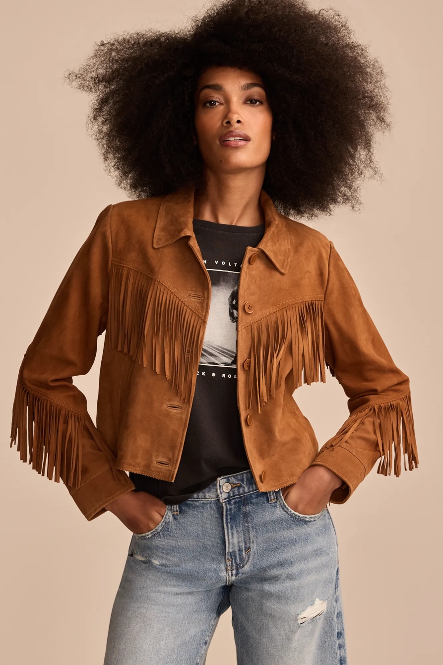 SUEDE FRINGE WESTERN JACKET, image 2