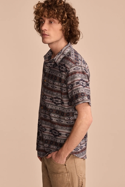 JACQUARD 1 POCKET SHORT SLEEVE SHIRT, image 3