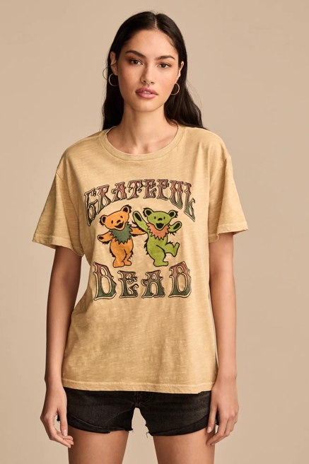 GRATEFUL DEAD EMBROIDERED DANCING BEARS BOYFRIEND TEE, image 1