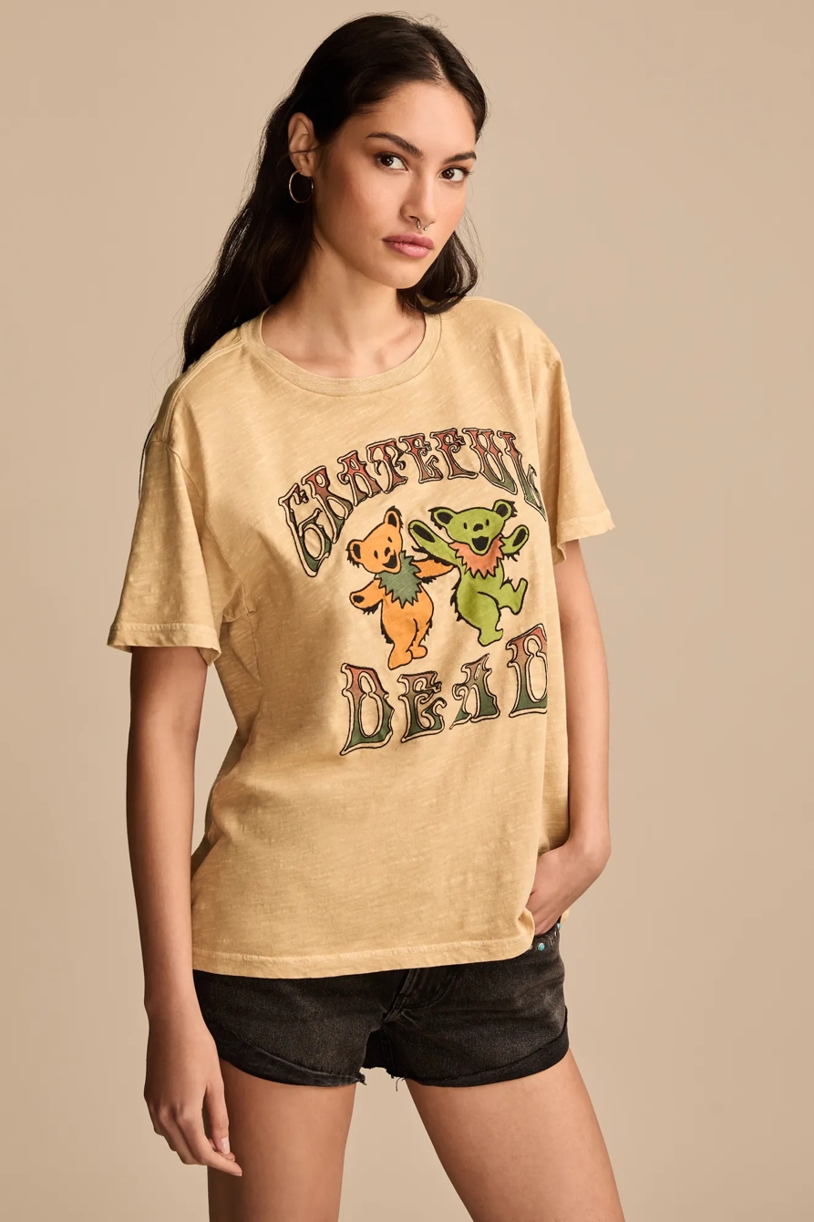 GRATEFUL DEAD EMBROIDERED DANCING BEARS BOYFRIEND TEE, image 3