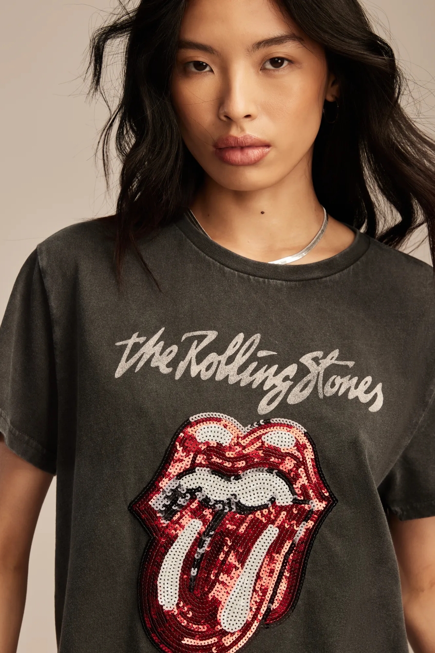 ROLLING STONES SEQUIN BOYFRIEND TEE, image 2