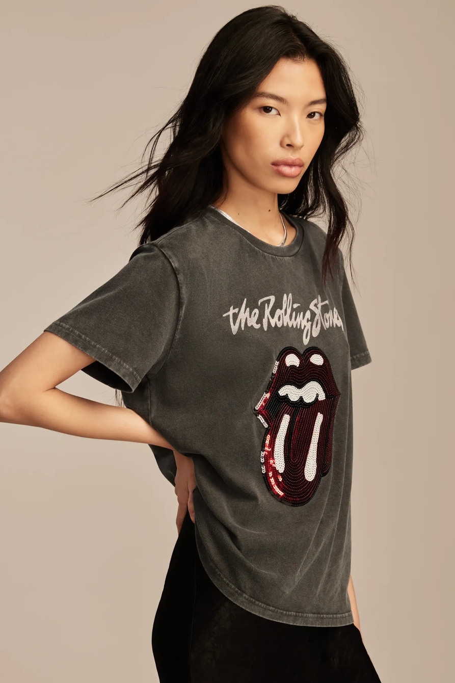 ROLLING STONES SEQUIN BOYFRIEND TEE, image 4