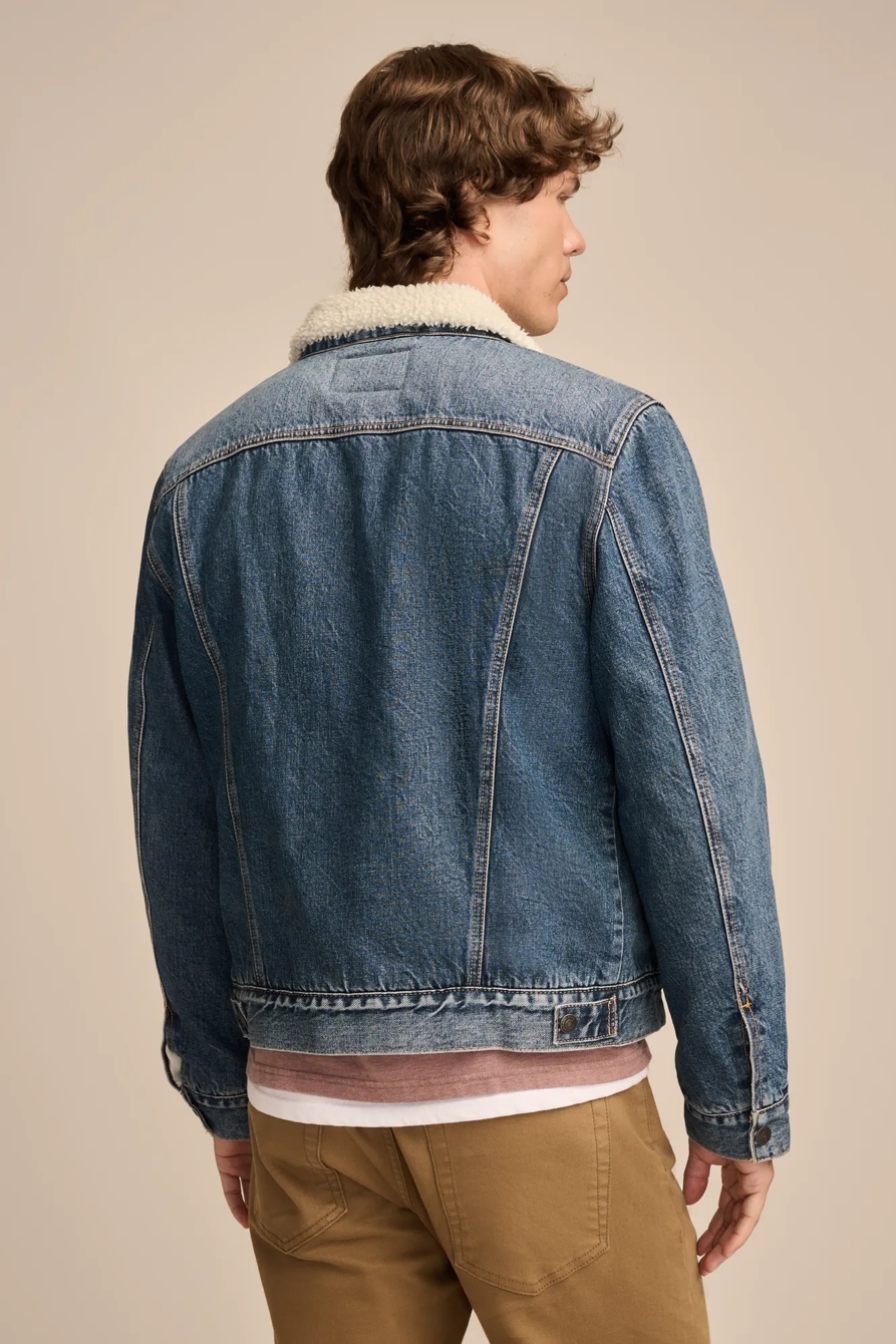 COLE HAUSER FAUX SHEARLING DENIM JACKET, image 5