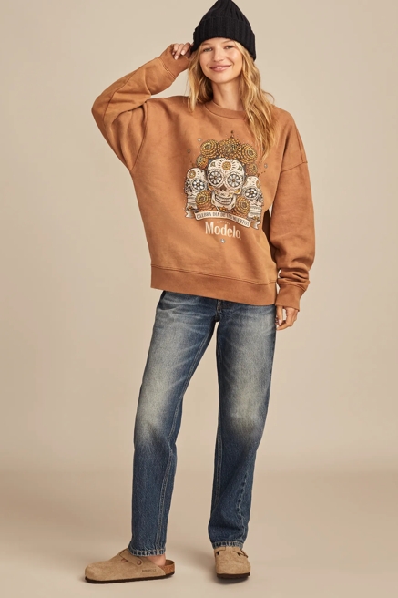 MODELO SUGAR SKULL CREW NECK FLEECE, image 3