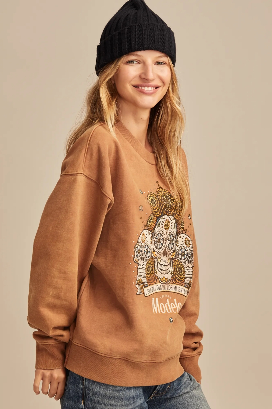 MODELO SUGAR SKULL CREW NECK FLEECE, image 4