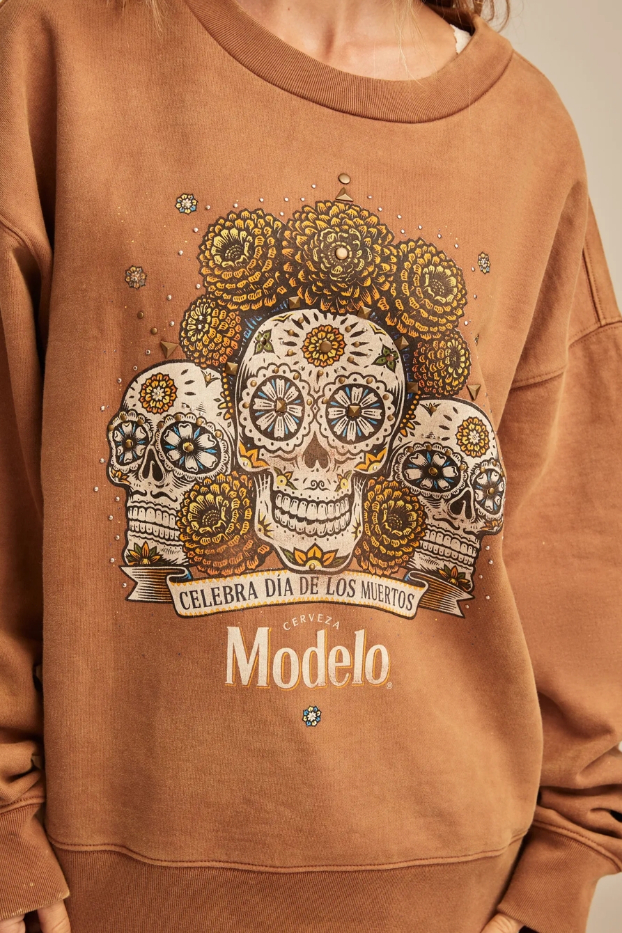 MODELO SUGAR SKULL CREW NECK FLEECE, image 5