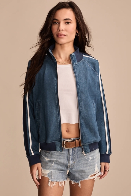 DENIM TRACK JACKET, image 1