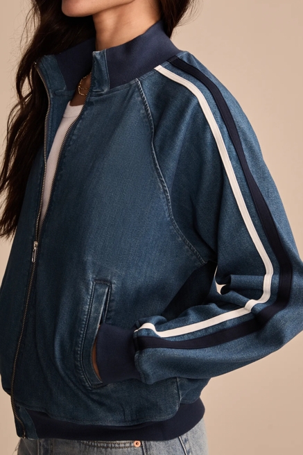 DENIM TRACK JACKET, image 2