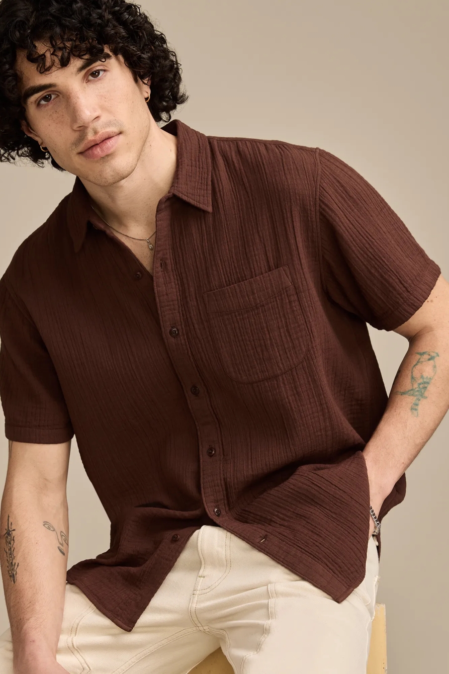 DOUBLE GAUZE SHORT SLEEVE SHIRT, image 5