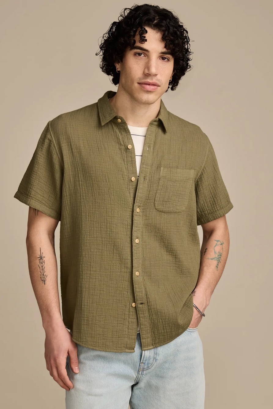 DOUBLE GAUZE SHORT SLEEVE SHIRT, image 2