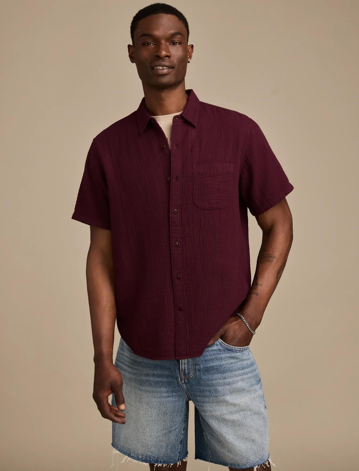 DOUBLE GAUZE SHORT SLEEVE SHIRT | Lucky Brand