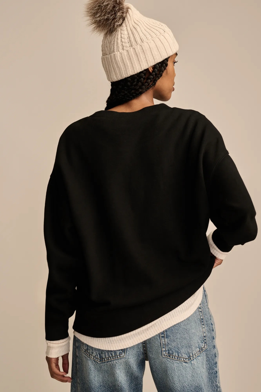 SUN AND MOON CREW NECK FLEECE SWEATSHIRT, image 4