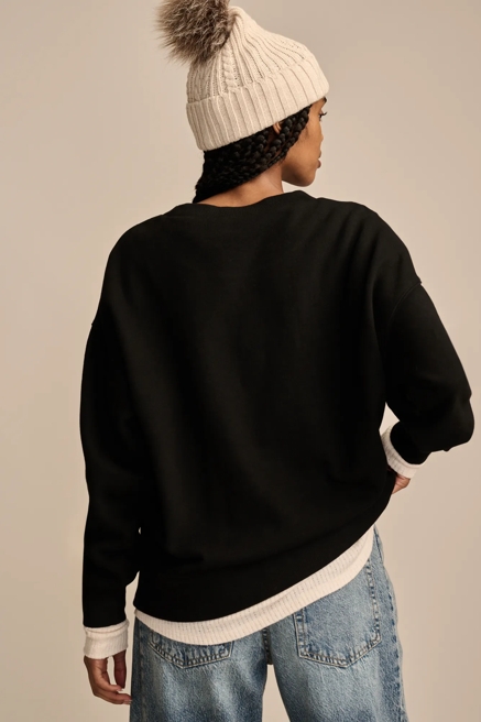 SUN AND MOON CREW NECK FLEECE SWEATSHIRT, image 4