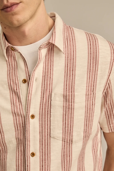 LINEN SHORT SLEEVE STRIPE SHIRT, image 3