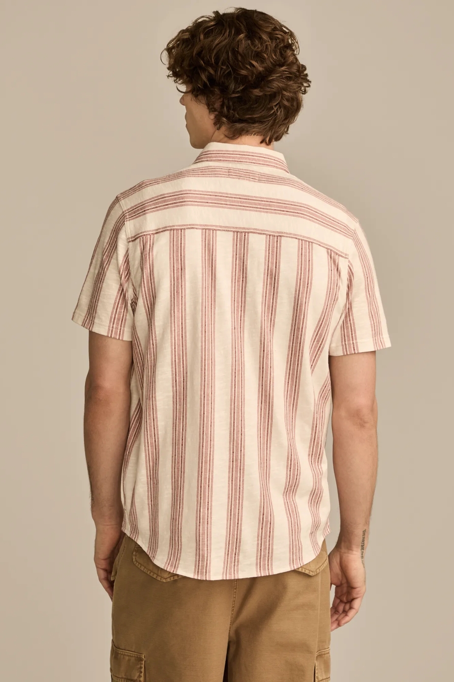 LINEN SHORT SLEEVE OMBRE STRIPE SHIRT, image 5