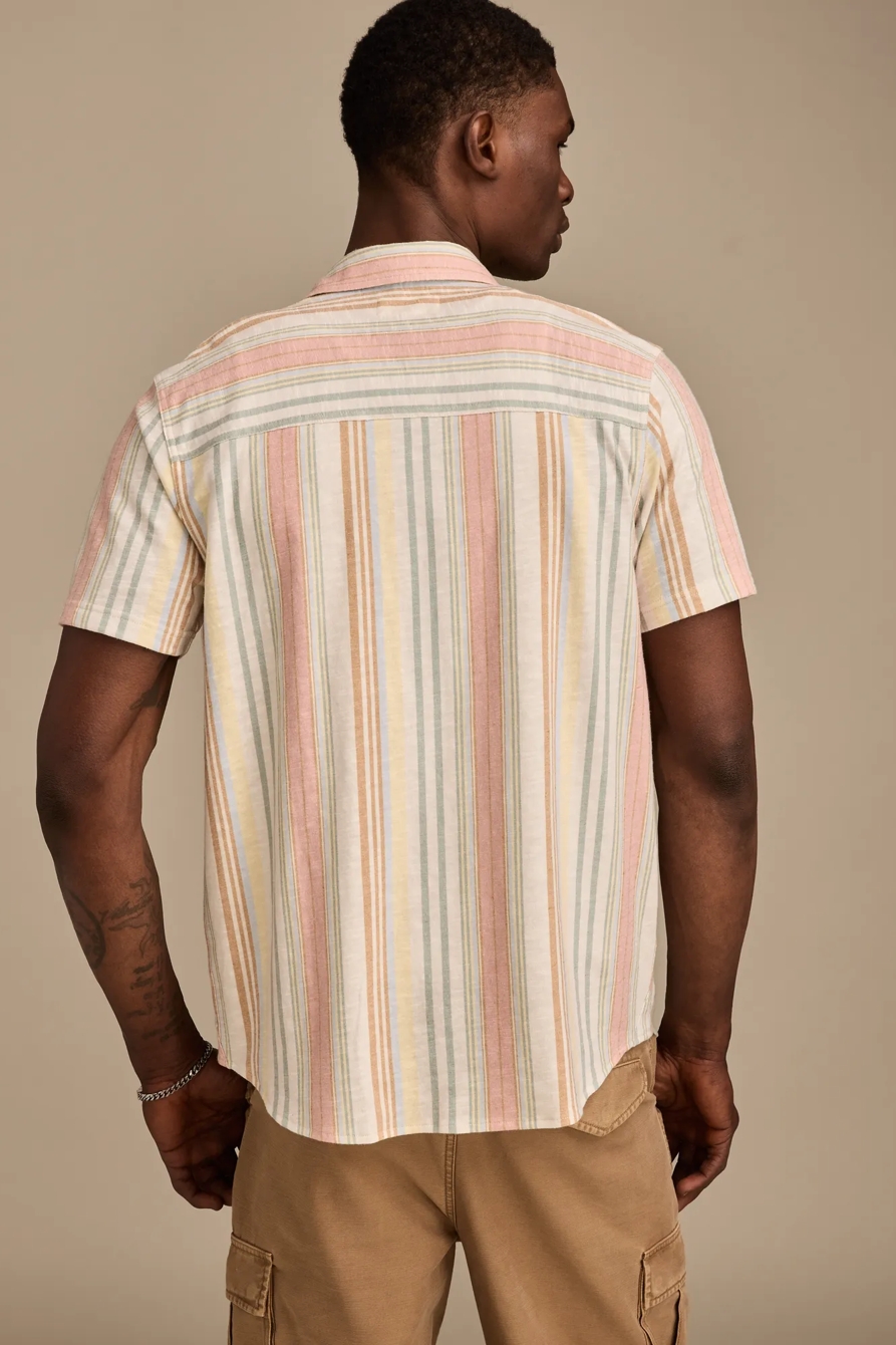 LINEN SHORT SLEEVE OMBRE STRIPE SHIRT, image 3