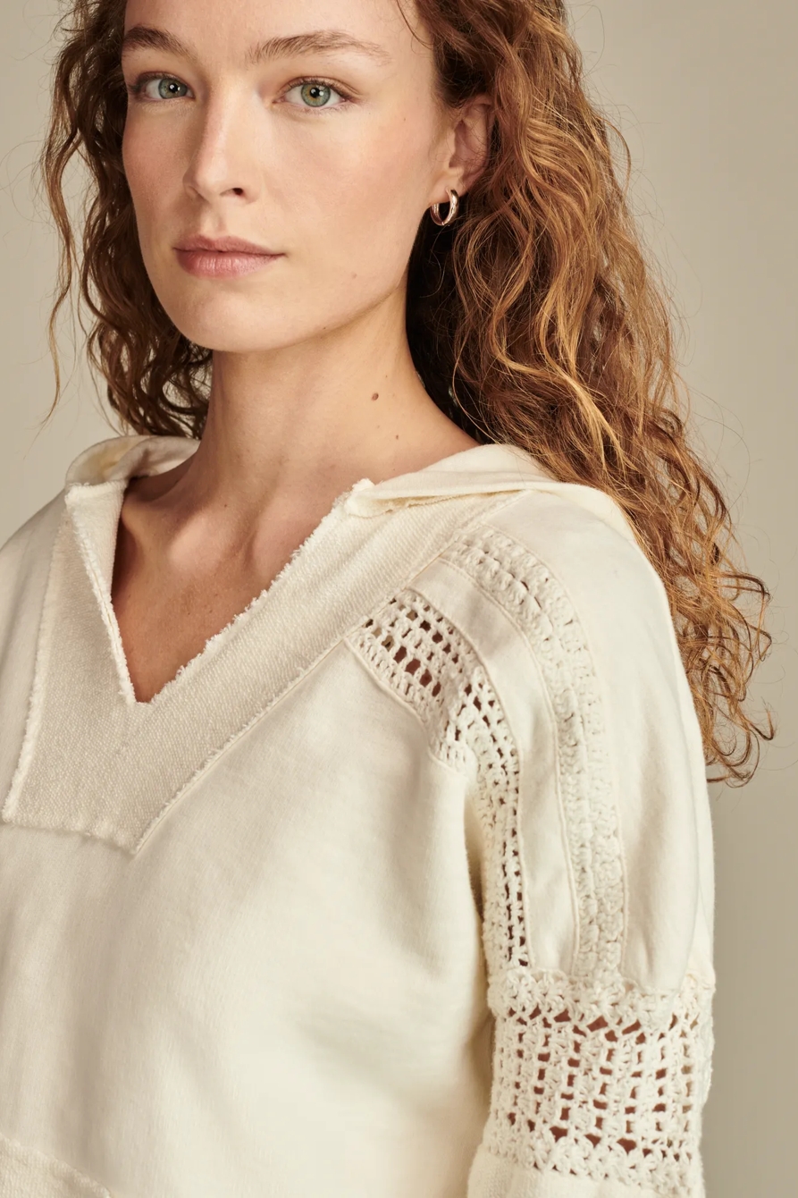 CROCHET TRIM BAJA HOODIE, image 2