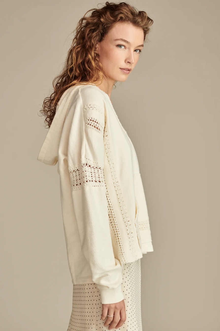 CROCHET TRIM BAJA HOODIE, image 3