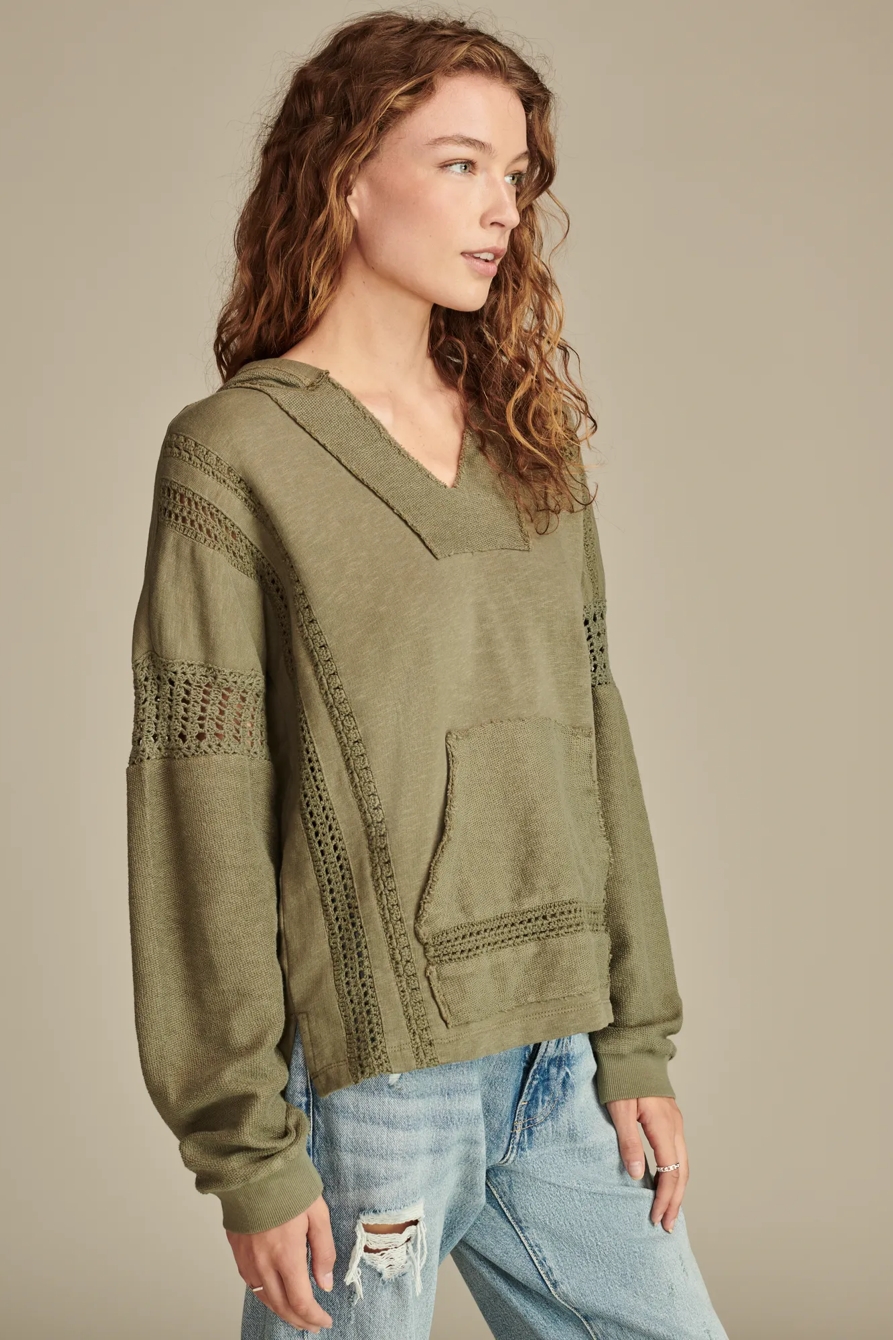 CROCHET TRIM BAJA HOODIE, image 3