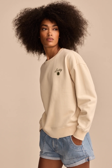 LUCKY CREW NECK FLEECE SWEATSHIRT, image 4