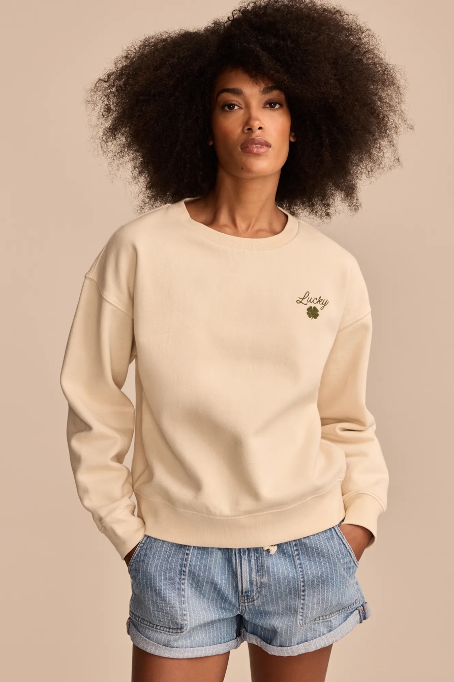 LUCKY CREW NECK FLEECE SWEATSHIRT, image 5