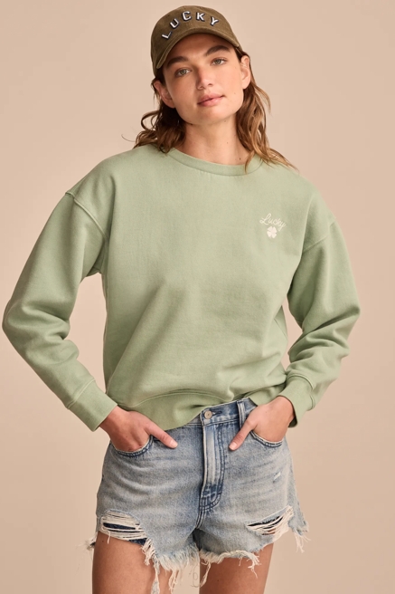 LUCKY CREW NECK FLEECE SWEATSHIRT, image 3