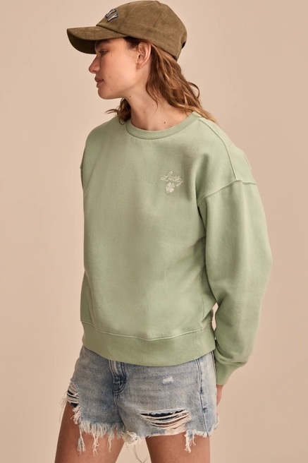 LUCKY CREW NECK FLEECE SWEATSHIRT, image 4