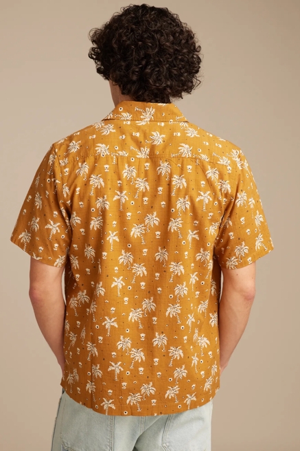 PRINTED CAMP COLLAR SHORT SLEEVE SHIRT, image 3
