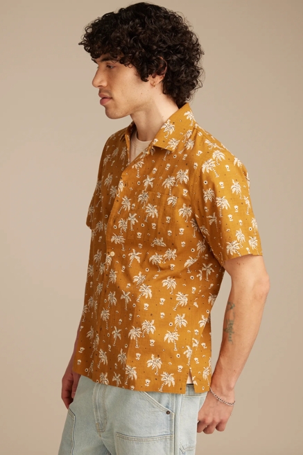 PRINTED CAMP COLLAR SHORT SLEEVE SHIRT, image 4