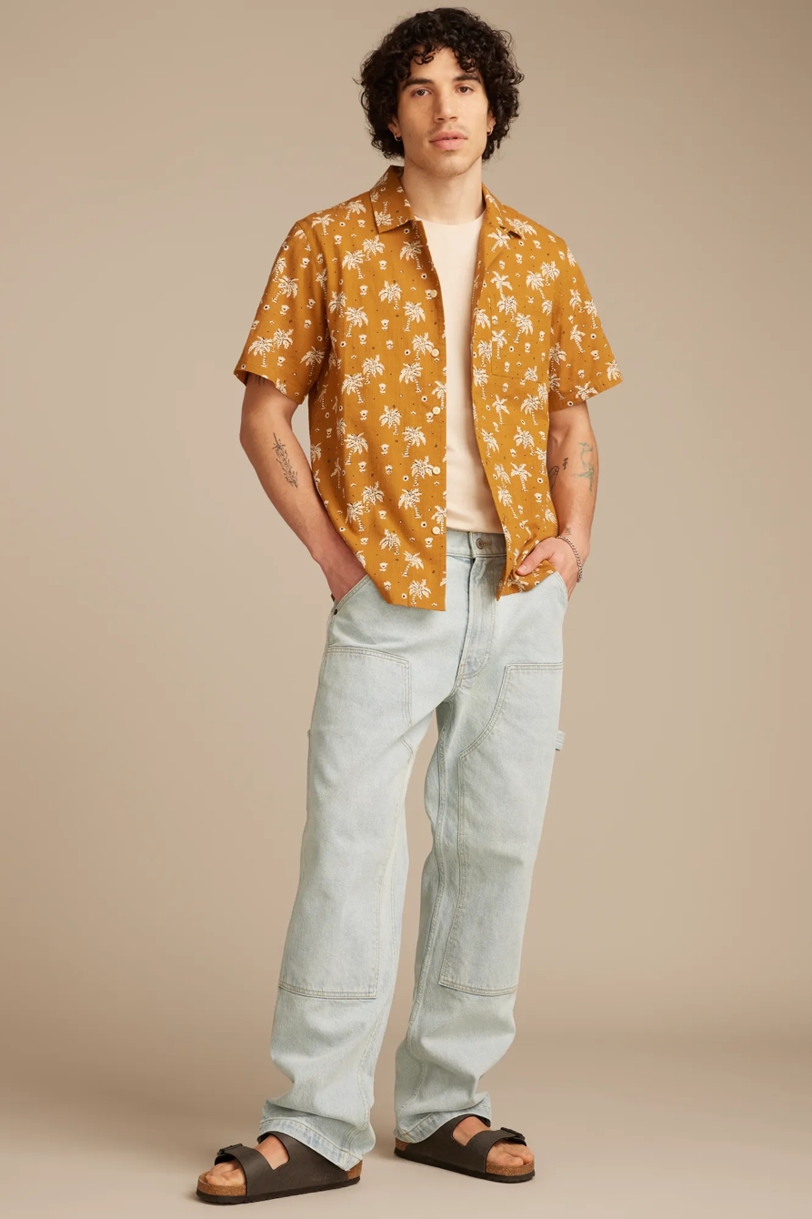 PRINTED CAMP COLLAR SHORT SLEEVE SHIRT, image 5