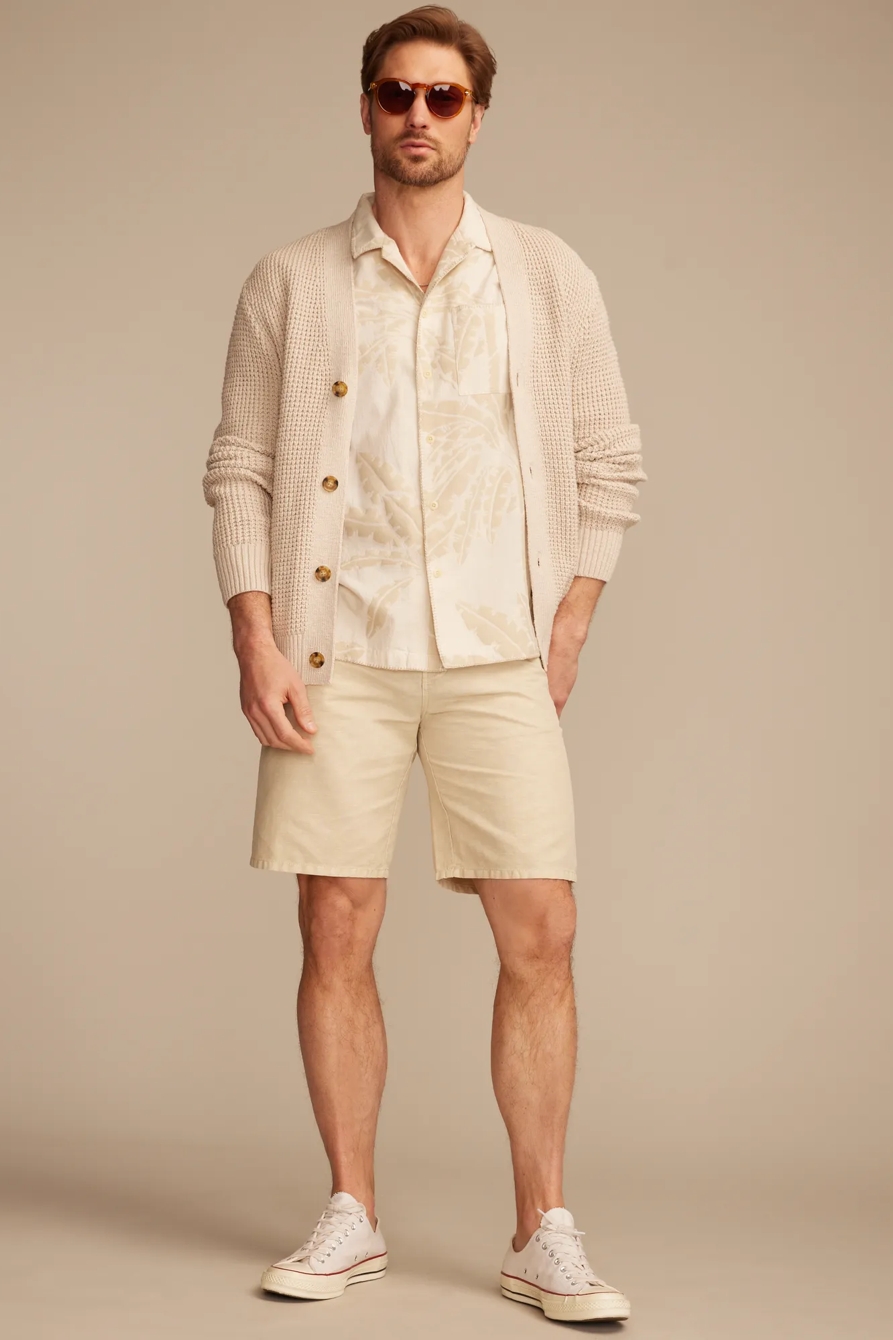 PALM PRINT CAMP COLLAR SHORT SLEEVE SHIRT, image 2