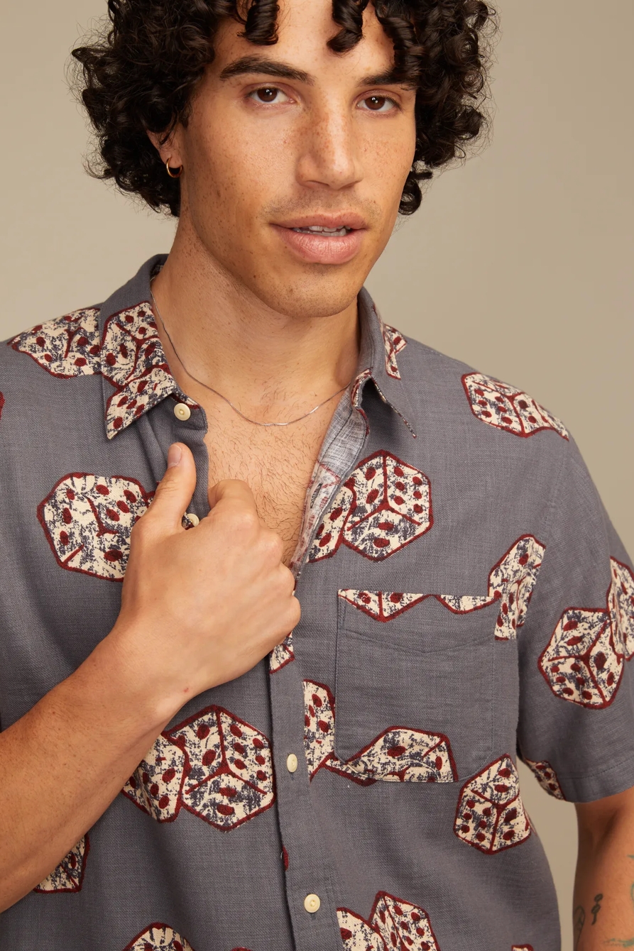 DICE PRINTED SHORT SLEEVE SHIRT, image 2