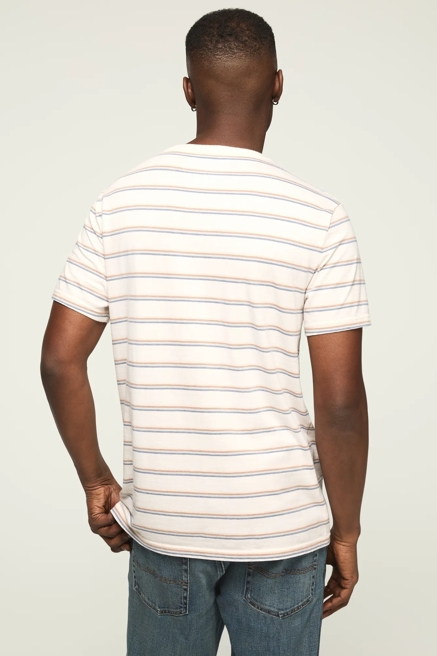 VENICE BURNOUT STRIPED CREW NECK TEE, image 3