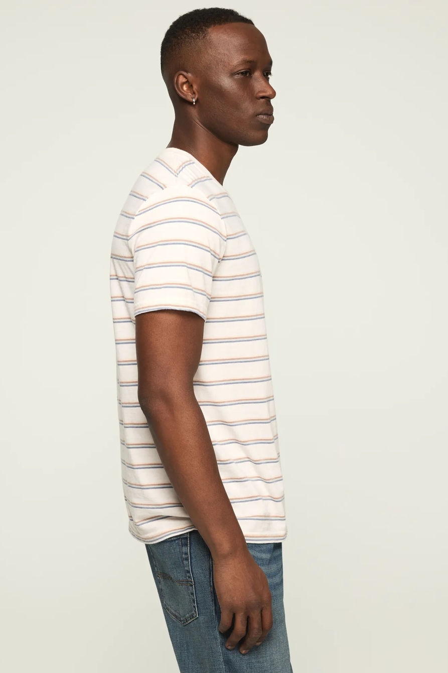 VENICE BURNOUT STRIPED CREW NECK TEE, image 4