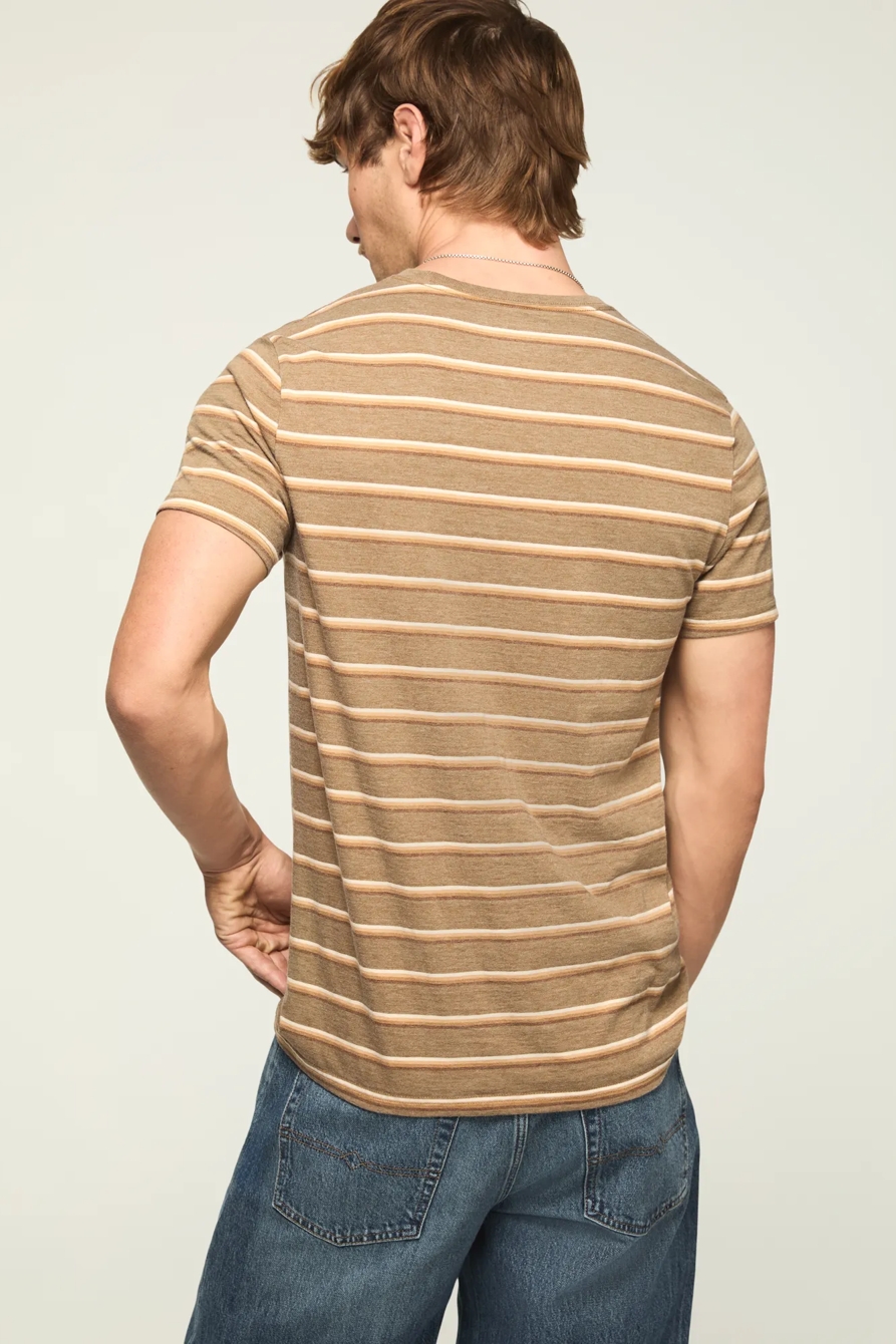 VENICE BURNOUT STRIPED CREW NECK TEE, image 3