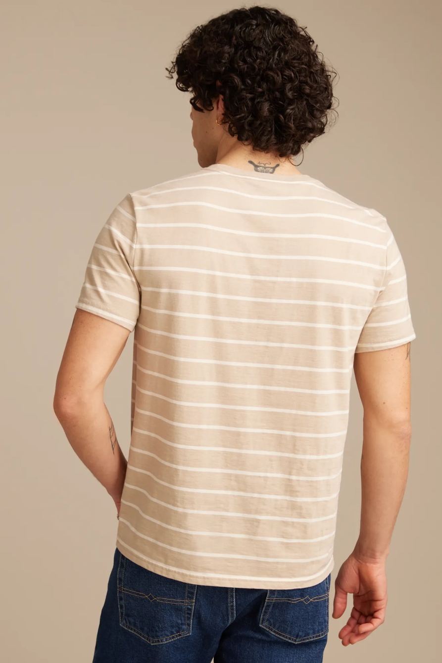 VENICE BURNOUT STRIPED CREW NECK TEE, image 3